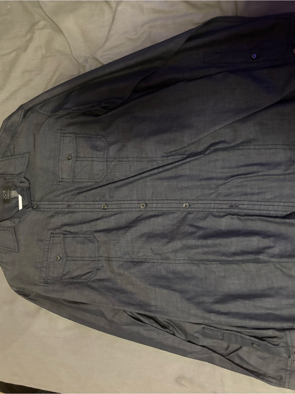 Joseph Abboud Dark Gray Lightweight Button-Up Jacket